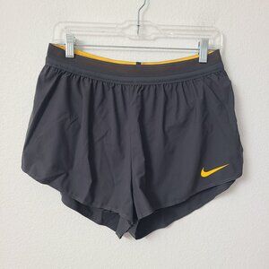 NEW Nike Pro Elite 2" Brief-Lined Running Shorts DA2943-067 Size XL Gray Yellow